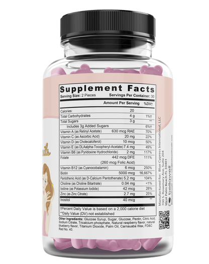 Biotin Gummies - Hair Skin and Nails - by Bellawell - Trending Wellness Store