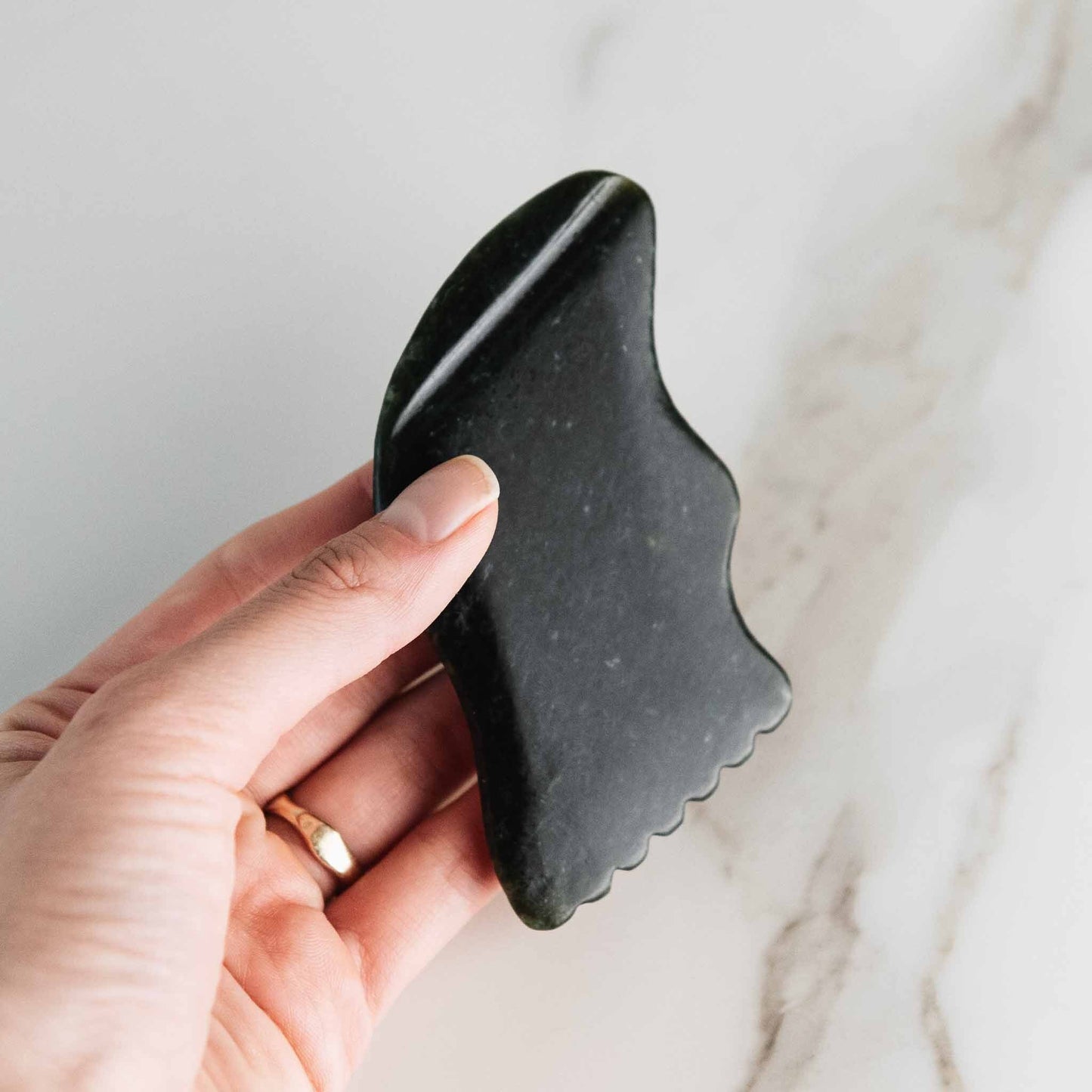 Black Nephrite Gua Sha Lifting Tool- Collective - Trending Wellness Store