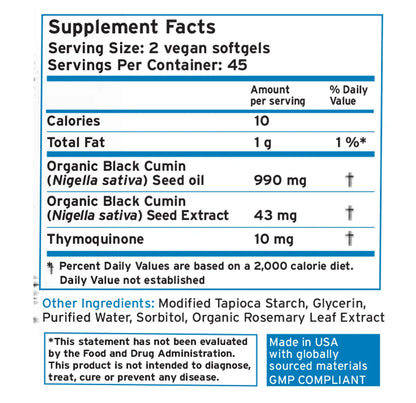 Black Seed Oil Vegan Softgels (90) - Trending Wellness Store