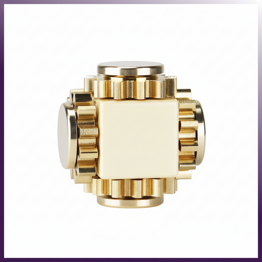 Brass Cube Gears Spinner - Trending Wellness Store