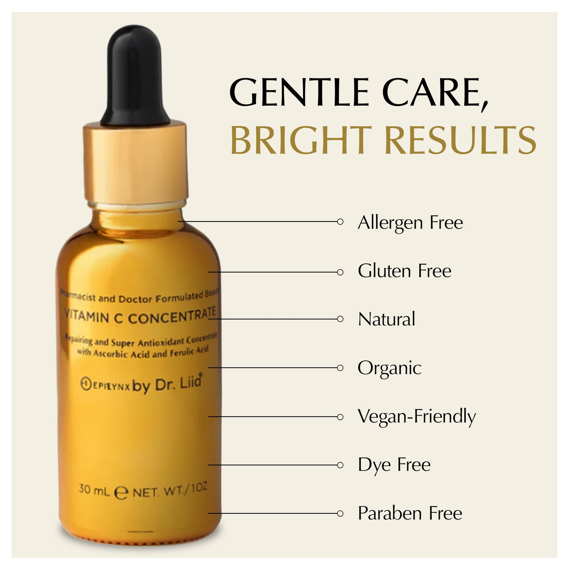 Brightening Vitamin C Glow Serum for Sensitive & Dry Skin – Vegan, Gluten-Free, Anti-Aging, Fragrance-Free - Trending Wellness Store