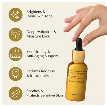Brightening Vitamin C Glow Serum for Sensitive & Dry Skin – Vegan, Gluten-Free, Anti-Aging, Fragrance-Free - Trending Wellness Store