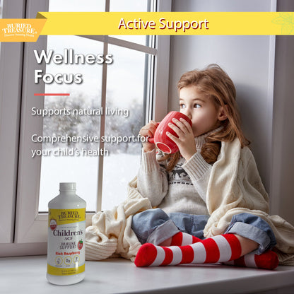 Buried Treasure Liquid Nutrients® ACF Children’s – Liquid Immune Support for Children | Raspberry Flavor | Sugar-Free - Trending Wellness Store