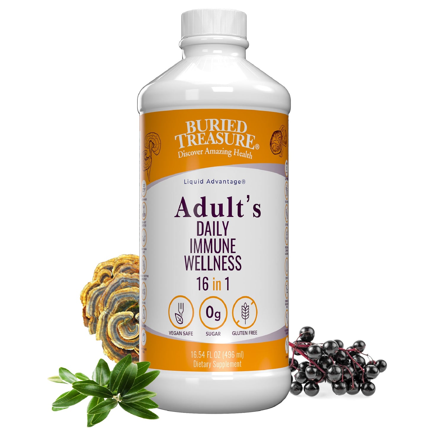 Buried Treasure Liquid Nutrients®  Adult Daily Immune Wellness – Liquid Supplement with Vitamin C and Antioxidants - Trending Wellness Store