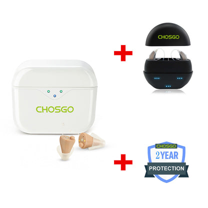 CHOSGO SmartR Smallest Rechargeable OTC Hearing Aids with AI Noise Reduction - Trending Wellness Store