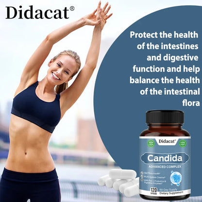 Candida Advanced Complex, Intestinal Supplement, Digestive Support, Constipation, Weight Loss, with Probiotic Digestive Enzymes - Trending Wellness Store