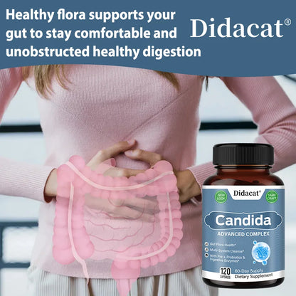 Candida Advanced Complex, Intestinal Supplement, Digestive Support, Constipation, Weight Loss, with Probiotic Digestive Enzymes - Trending Wellness Store
