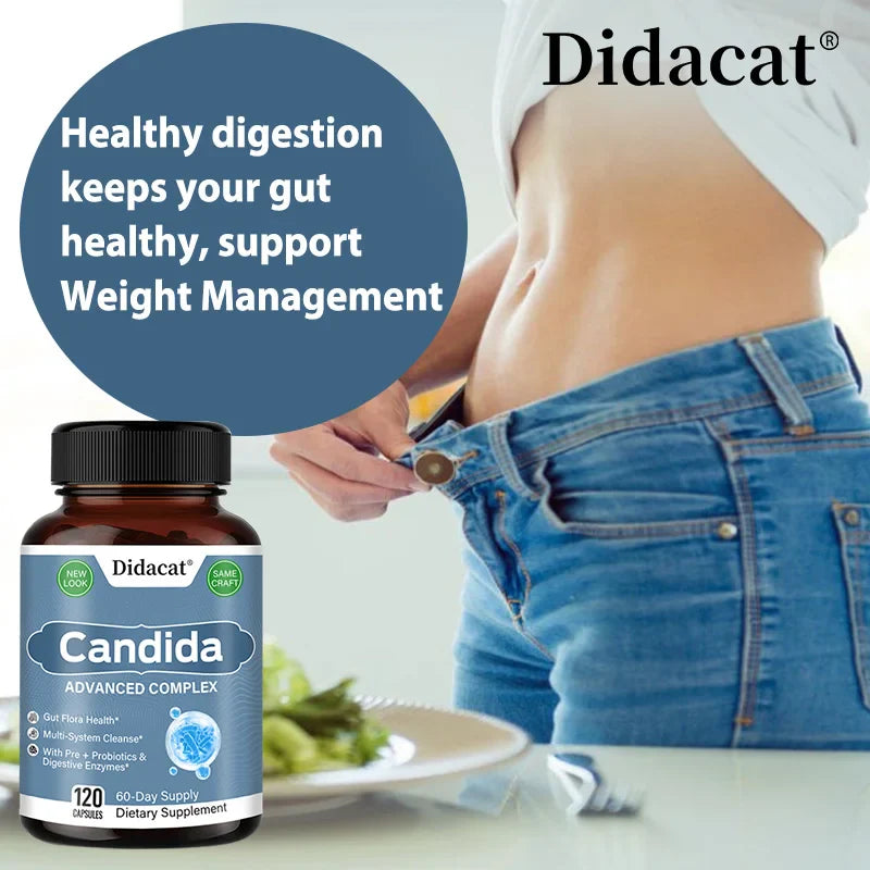 Candida Advanced Complex, Intestinal Supplement, Digestive Support, Constipation, Weight Loss, with Probiotic Digestive Enzymes - Trending Wellness Store