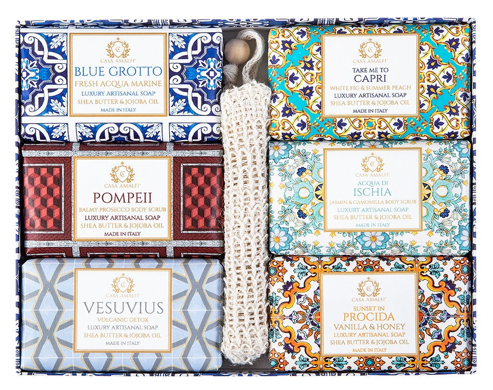 Casa Amalfi Campagna Blue Gift Set 6-Soaps - Trending Wellness Store