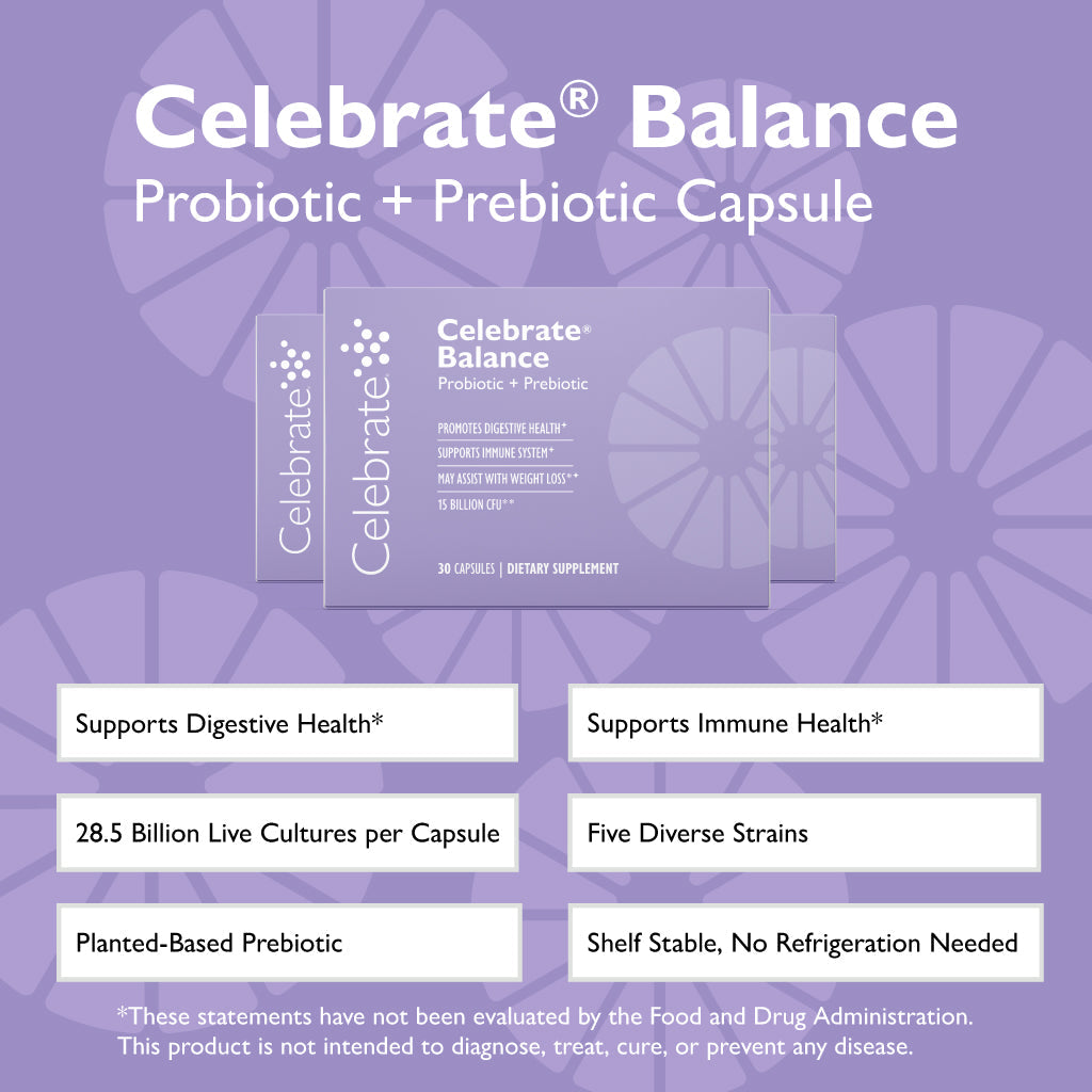 Celebrate® Balance Probiotic + Prebiotic Supplement Capsules - Trending Wellness Store