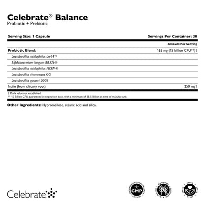 Celebrate® Balance Probiotic + Prebiotic Supplement Capsules - Trending Wellness Store
