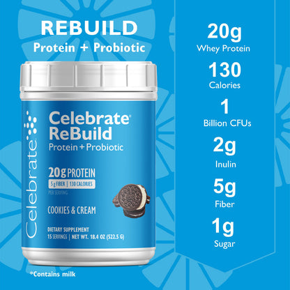 Celebrate® ReBuild Probiotic Protein Powder - Trending Wellness Store