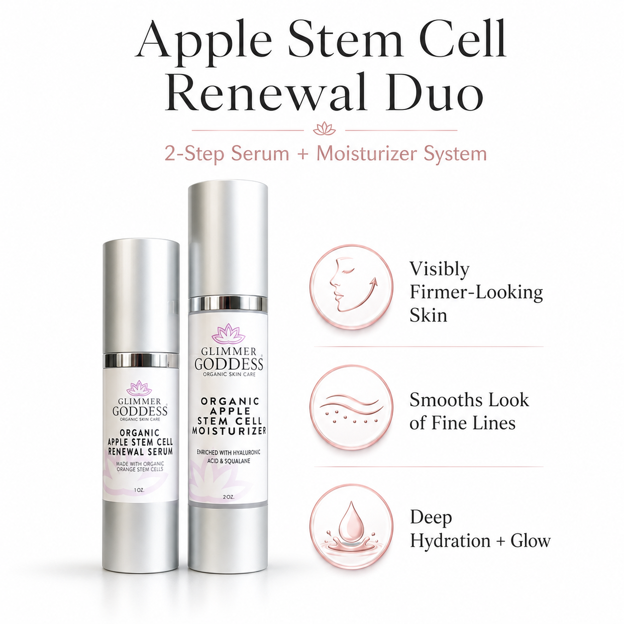 Cellular Renewal Duo – Apple Stem Cell Serum + Moisturizer - Trending Wellness Store