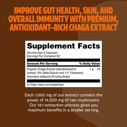 Chaga Mushroom Extract Capsules - Trending Wellness Store