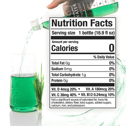 Chlorophyll Water® (Case of 12): Chlorophyll & Ultra-Purified Water with Essential Vitamins A, B12, C and D3 - Trending Wellness Store