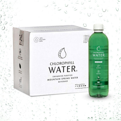 Chlorophyll Water® (Case of 12): Chlorophyll & Ultra-Purified Water with Essential Vitamins A, B12, C and D3 - Trending Wellness Store