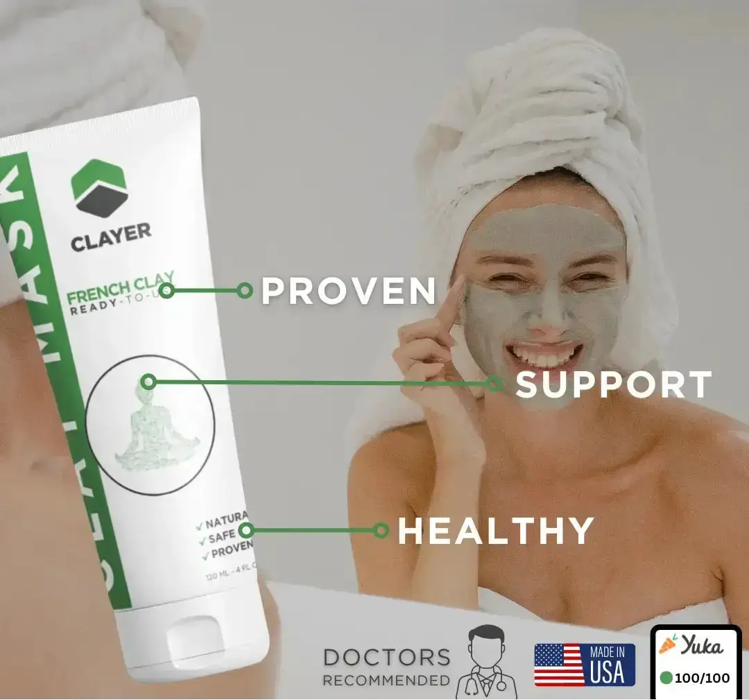Clay Mask - 4FL.OZ. - Anti Aging - Ready-to-Use healing clay - Facial Care - Trending Wellness Store