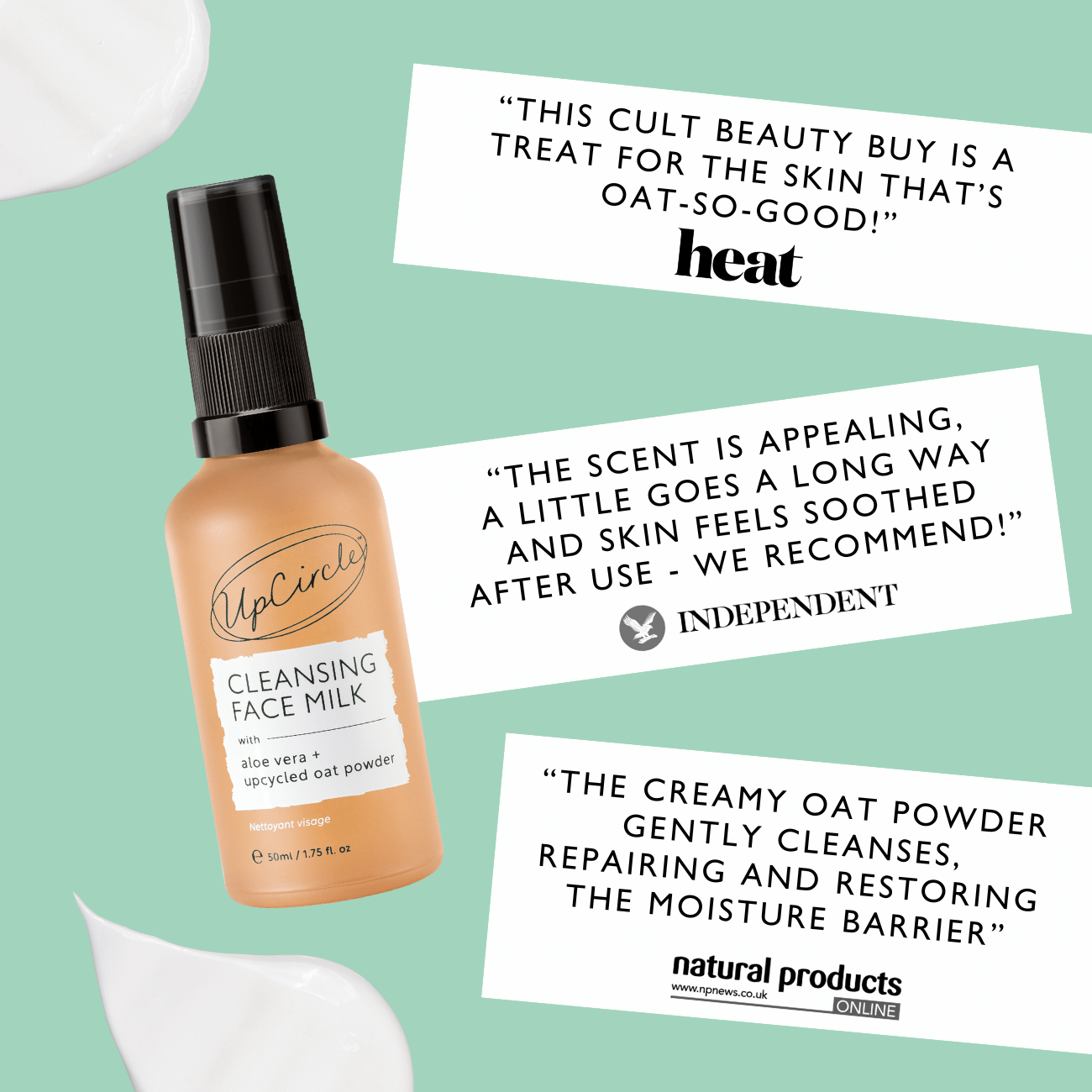 Cleansing Face Milk with Oat Powder - Travel Size - Trending Wellness Store