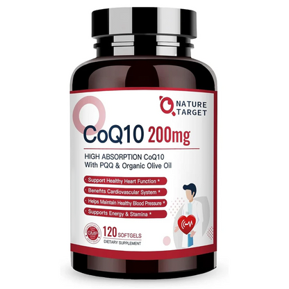 CoQ10 + PQQ + Olive Oil, 200mg, 120 Softgels - Trending Wellness Store