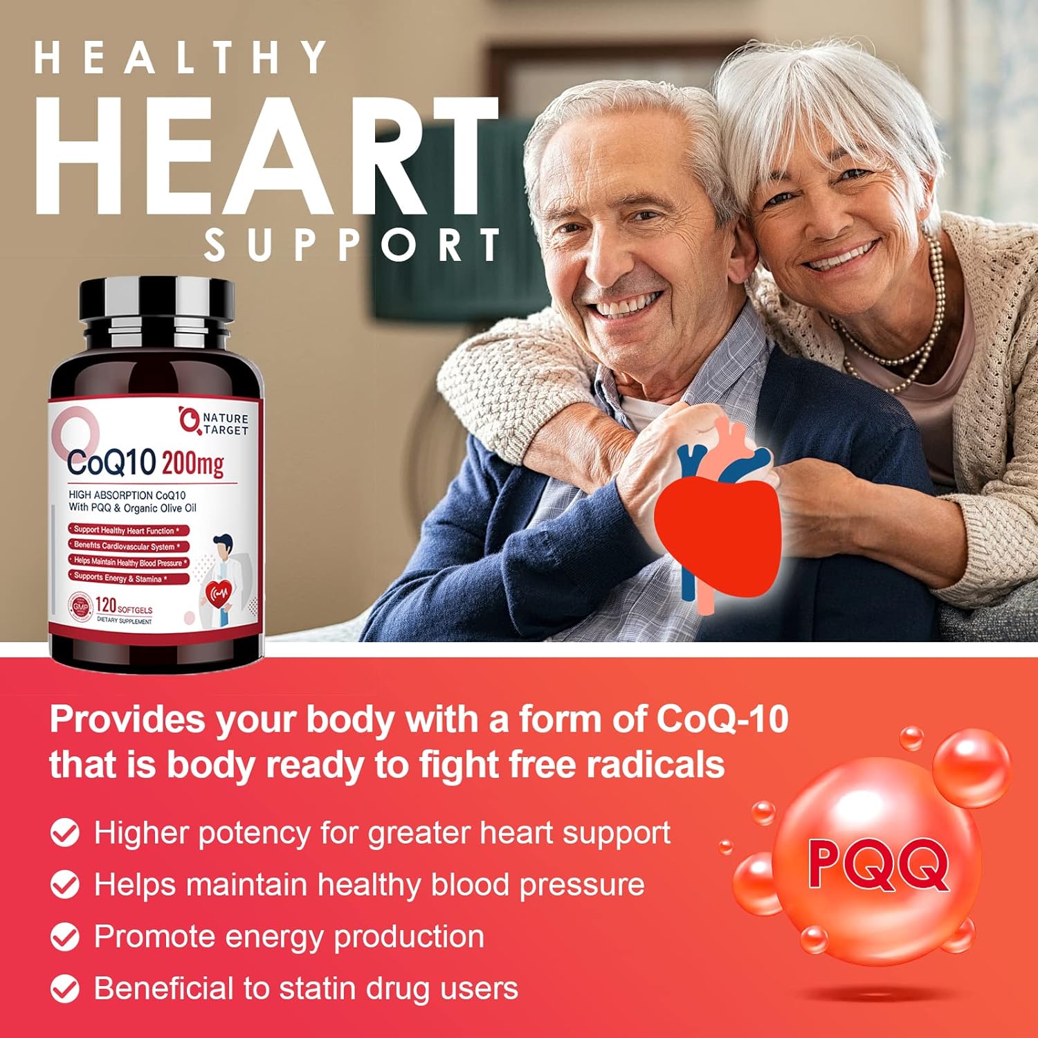 CoQ10 + PQQ + Olive Oil, 200mg, 120 Softgels - Trending Wellness Store