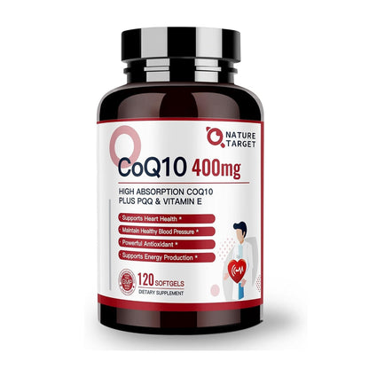 CoQ10 + PQQ + Vitamin E, 400mg, 120 Softgels - Trending Wellness Store