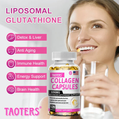 Collagen Supplements - Contains glutathione, an antioxidant that brightens and firms skin and supports healthy hair and nails - Trending Wellness Store