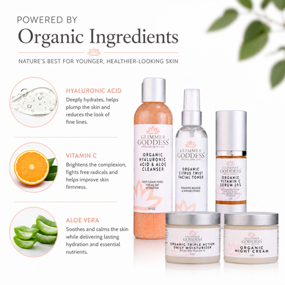 Complete Organic Anti-Wrinkle 5-Step Kit with Vitamin C & SPF 30 - Trending Wellness Store