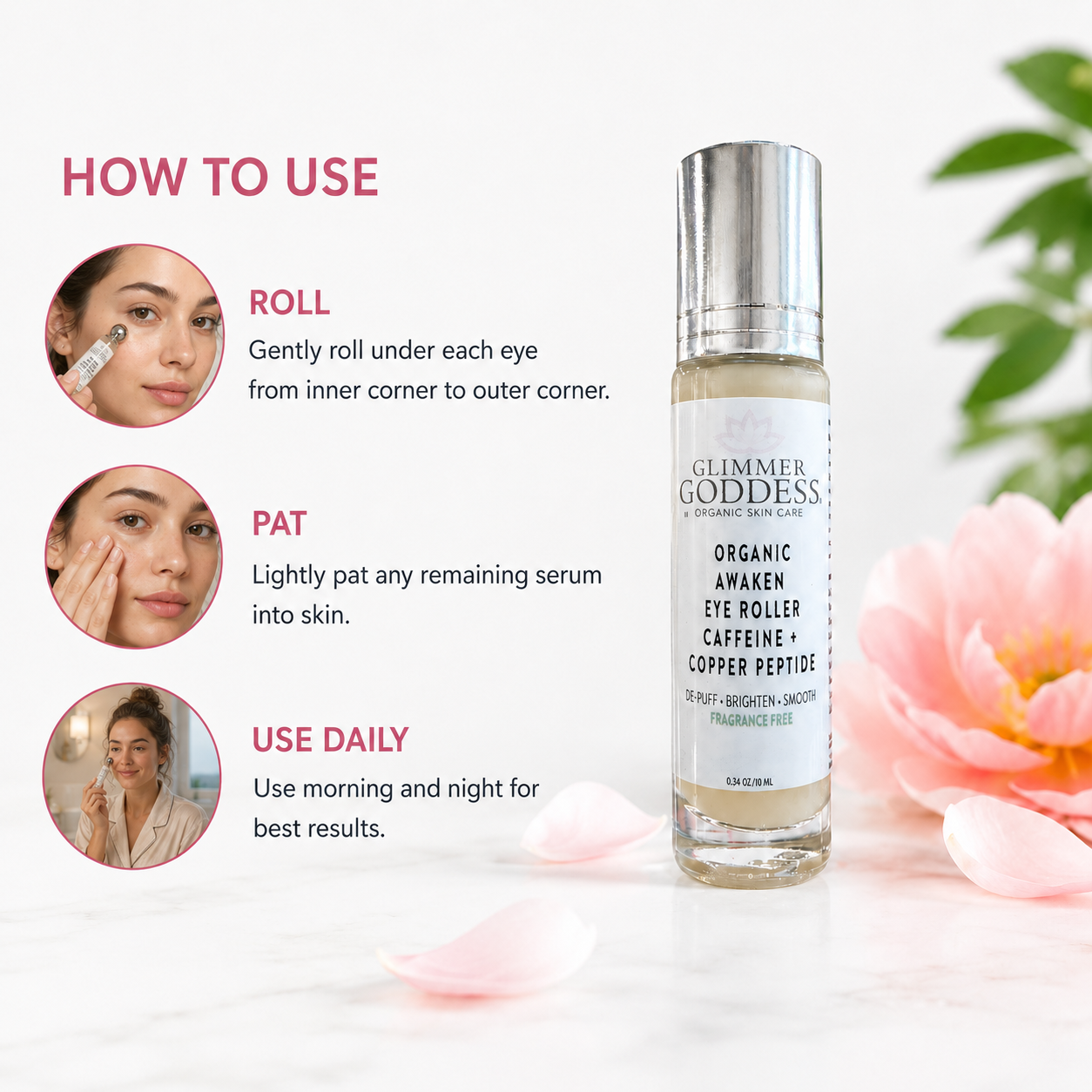 Cooling Eye Roller for Puffiness, Dark Circles & Tired-Looking Eyes - Trending Wellness Store