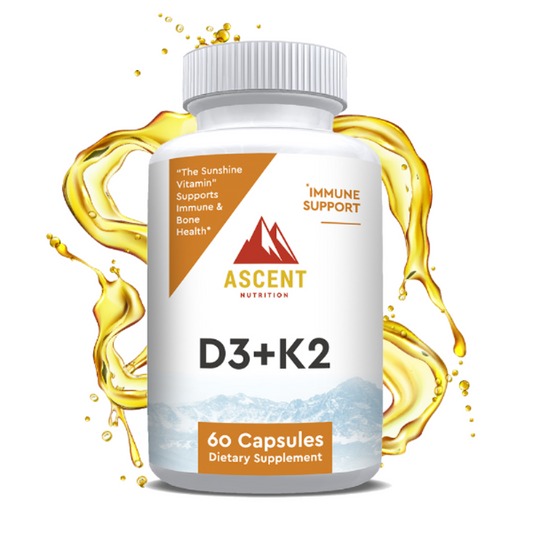 D3 + K2, 60 Capsules, 125 mcg D3 + 100 mcg K2 - Trending Wellness Store
