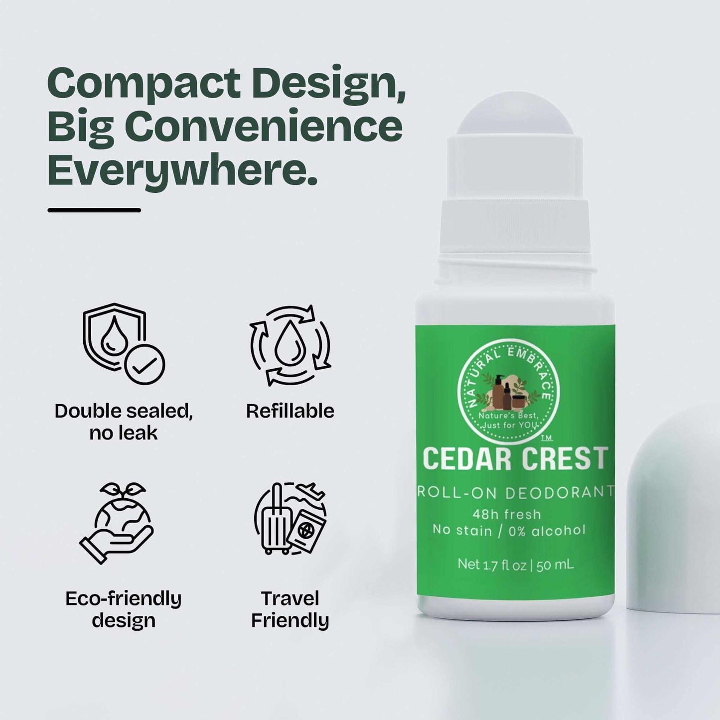 Natural deodorant for men CEDAR CREST