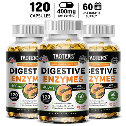 Digestive Enzyme Supplement, Beneficial Bacteria Support Immune, Digestive & Cardiovascular Health, 60 Capsules - Trending Wellness Store