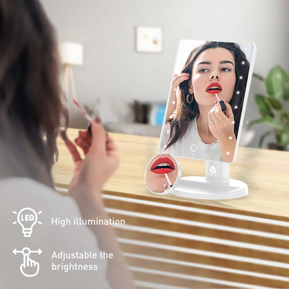 Dimmable LED Vanity Mirror & 3-in-1 Facial Cleansing Device LED Light - Trending Wellness Store