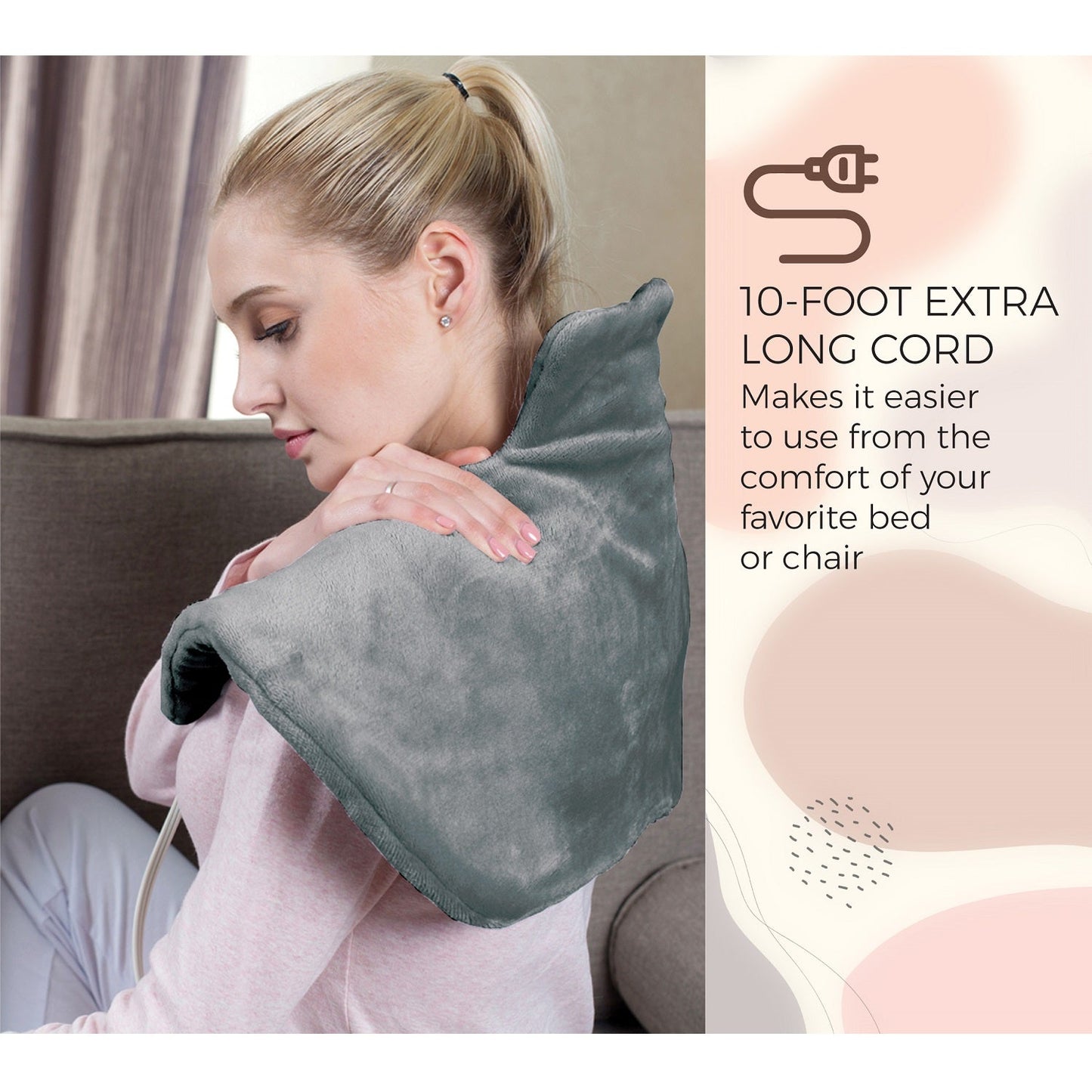 Electric Neck & Shoulder Heating Pad + Memory Foam Travel Pillow - Trending Wellness Store