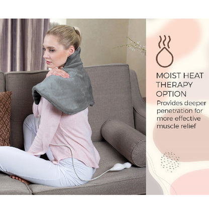 Electric Neck & Shoulder Heating Pad + Memory Foam Travel Pillow - Trending Wellness Store