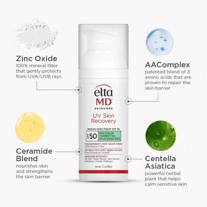 EltaMD UV Skin Recovery Red Color Correcting Green Tint Broad Spectrum SPF 50 - Trending Wellness Store