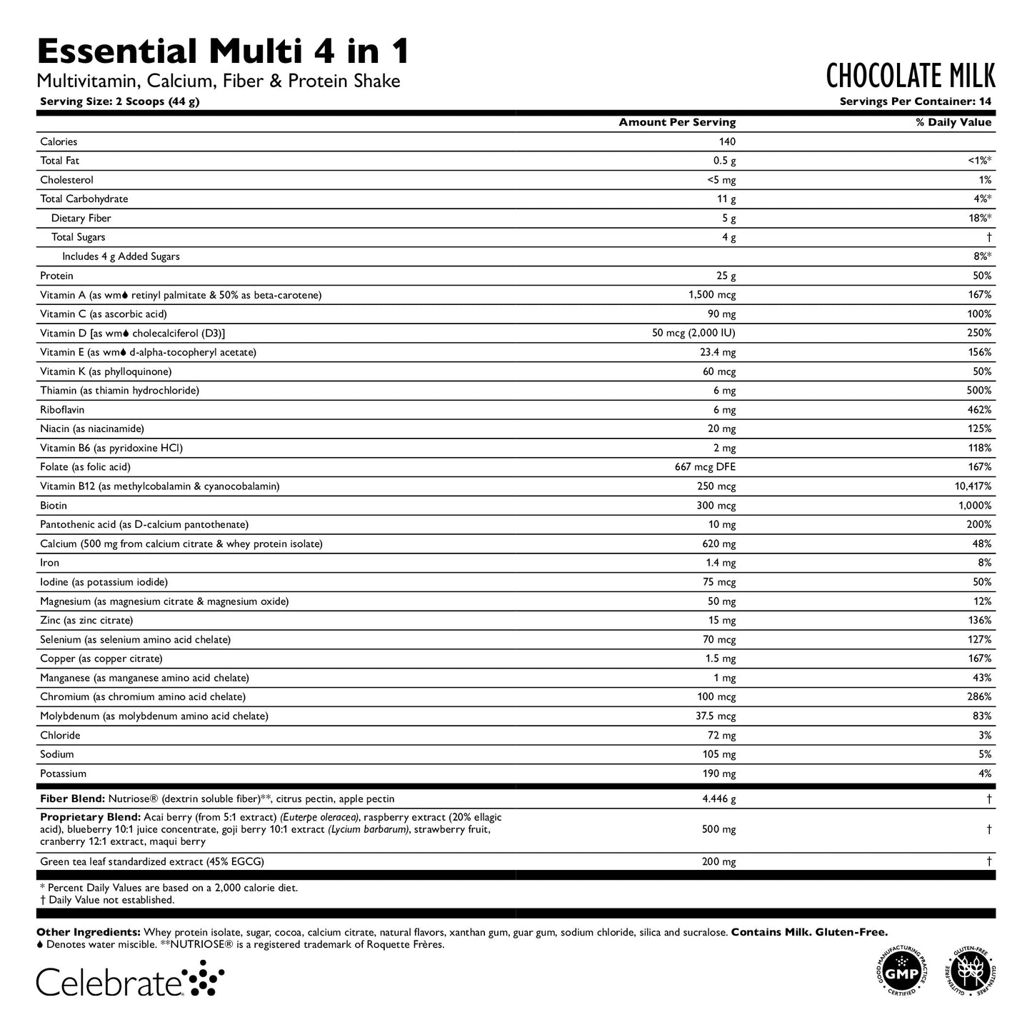 Essential Multi 4 in 1 Multivitamin Protein Powder with Calcium & Fiber - Trending Wellness Store