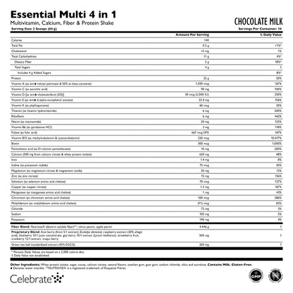 Essential Multi 4 in 1 Multivitamin Protein Powder with Calcium & Fiber - Trending Wellness Store