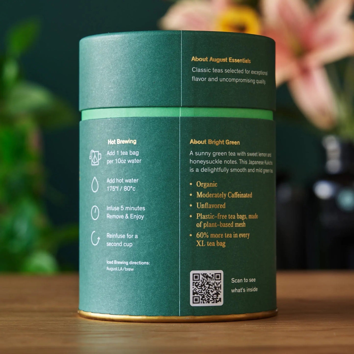Essentials Bright Green Green Tea - 15 Tea Bags - Trending Wellness Store