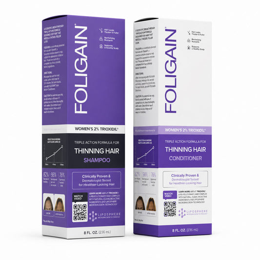 FOLIGAIN® Hair Growth Shampoo + Conditioner Kit For Women with 2% TRIOXIDIL® - Trending Wellness Store