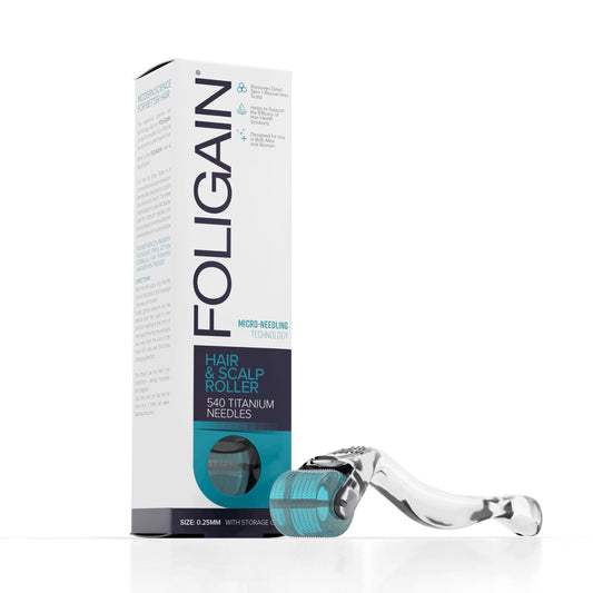 FOLIGAIN® Hair & Scalp Roller with 540 Titanium 0.25 mm Needles - Trending Wellness Store