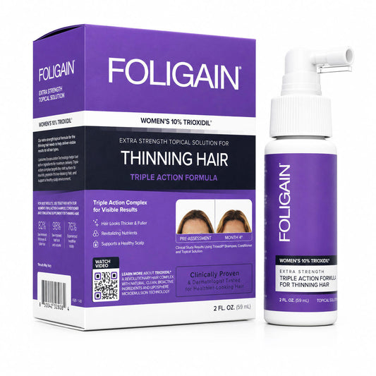 FOLIGAIN® Triple Action Complete Formula For Thinning Hair For Women with 10% TRIOXIDIL® - Trending Wellness Store