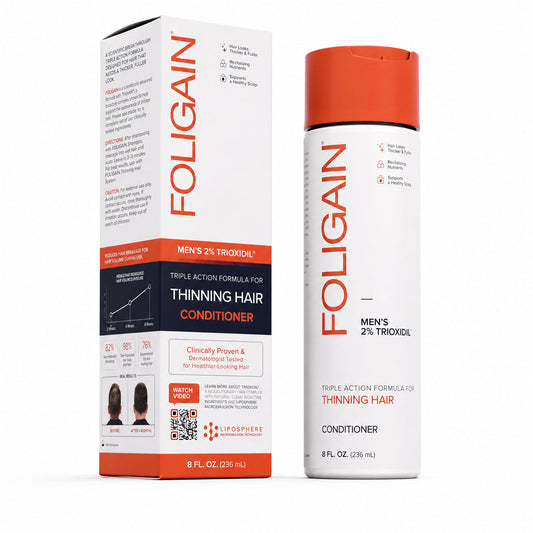 FOLIGAIN® Triple Action Conditioner For Thinning Hair For Men with 2% TRIOXIDIL® - Trending Wellness Store