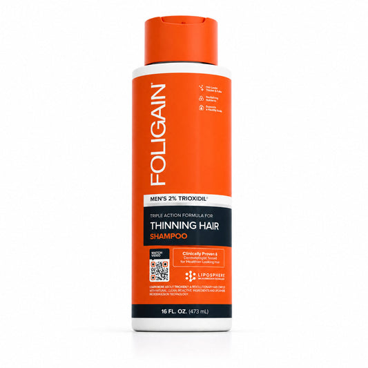 FOLIGAIN® Triple Action Shampoo For Thinning Hair For Men with 2% TRIOXIDIL® 473ml - Trending Wellness Store