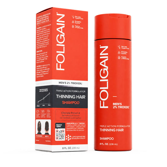 FOLIGAIN® Triple Action Shampoo For Thinning Hair For Men with 2% TRIOXIDIL® - Trending Wellness Store
