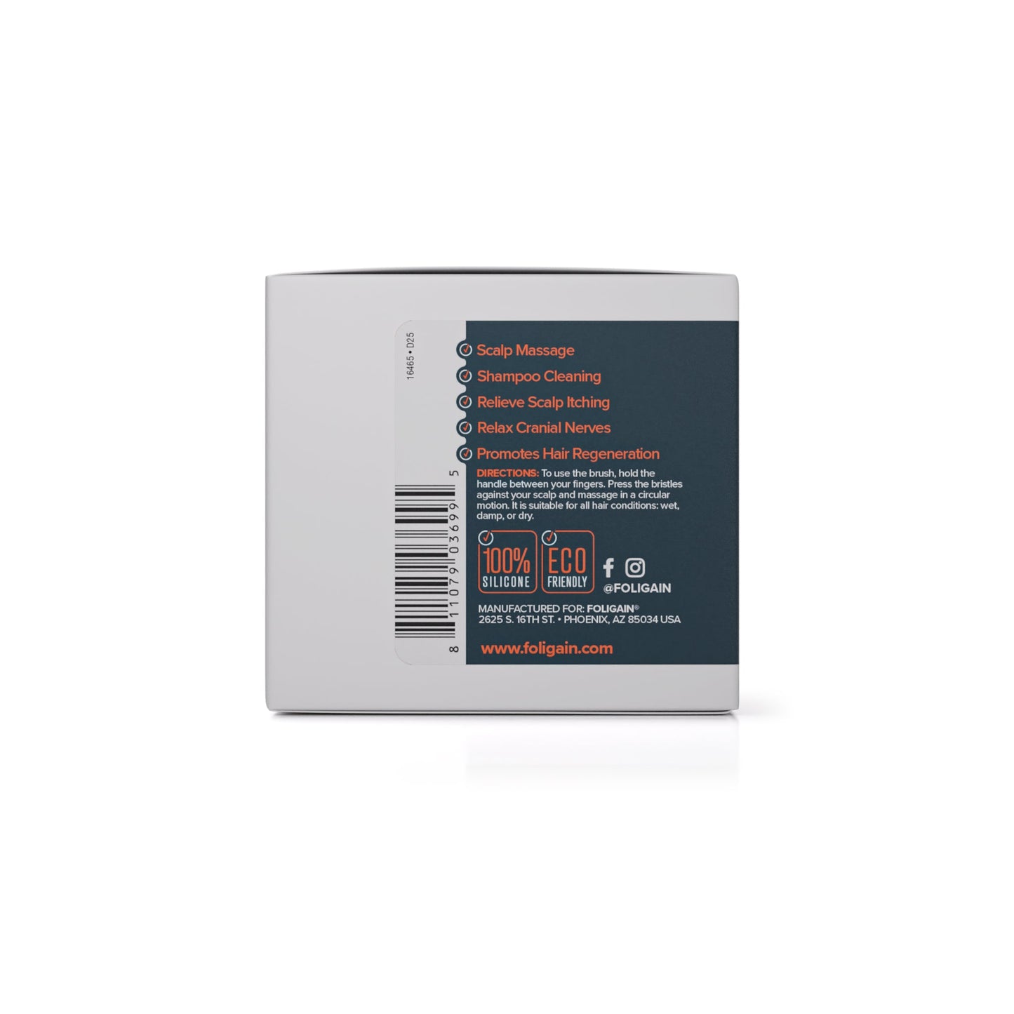 FOLIGAIN® Scalp Therapy Exfoliator & Massager in Black