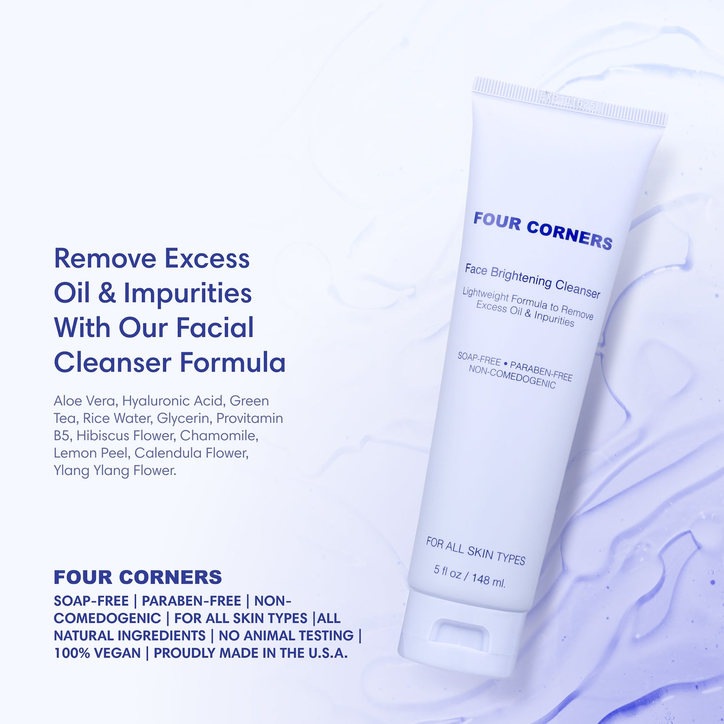 Face Brightening Cleanser Lightweight Formula to Remove Excess Oil & Impurities - Trending Wellness Store