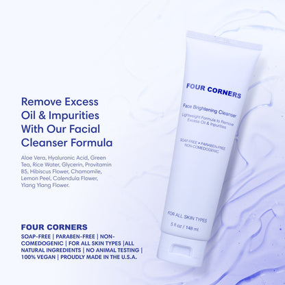 Face Brightening Cleanser Lightweight Formula to Remove Excess Oil & Impurities - Trending Wellness Store