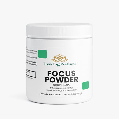 Trending Wellness Focus Powder container on a white background