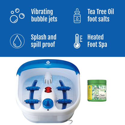 Foot Spa Massager with Tea Tree Oil Foot Salt Scrub (Heating Function) - Trending Wellness Store