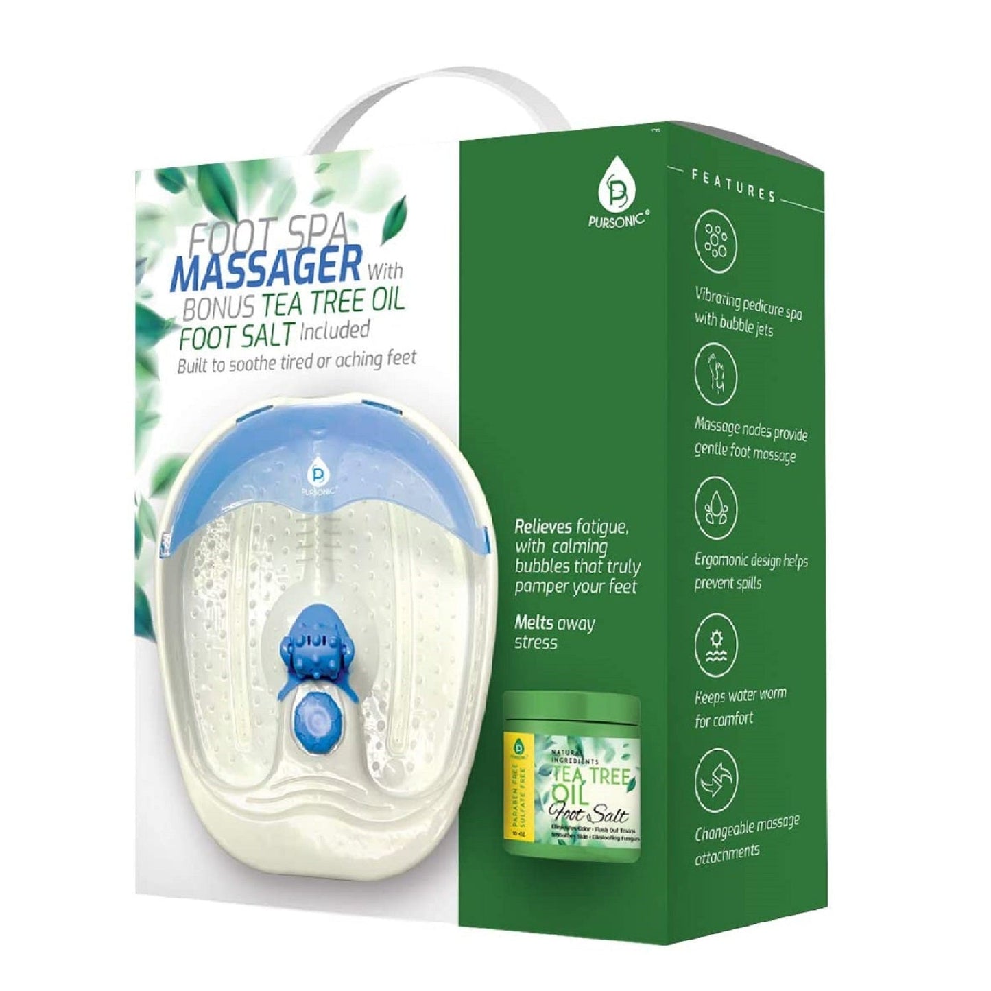 Foot Spa Massager with Tea Tree Oil Foot Salt Scrub (Warming Function) - Trending Wellness Store